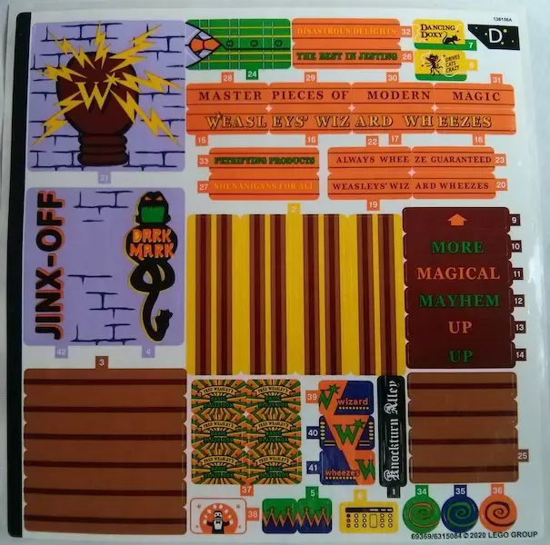 Sticker Sheet for Set 75978, Sheet 4 - (69369/6315084)