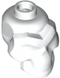 White Minifigure, Head, Modified Skull