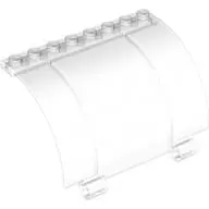 Trans-Clear Panel 5 x 8 x 3 2/3 Curved with 2 Axle Holes