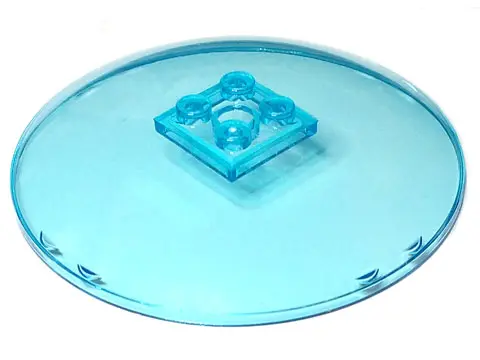 Trans-Light Blue Dish 8 x 8 Inverted (Radar) - Solid Studs