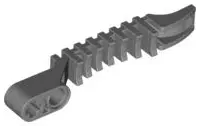 Flat Silver Projectile Launcher Part, Bionicle Thornax Launcher Half (Glatorian), Liftarm End 1 x 8