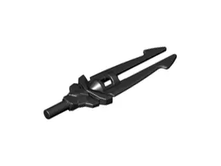 Black Minifigure, Weapon Sword, Double Blade with Bar Holder (Valious)