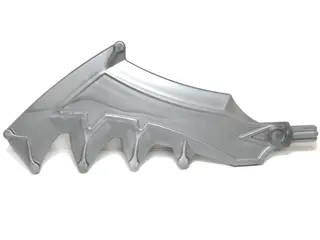 Flat Silver Hero Factory Weapon, Axe / Sword with Jagged Blade