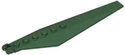 Dark Green Hinge Plate 3 x 12 with Angled Side Extensions and Tapered Ends
