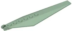 Sand Green Hinge Plate 3 x 12 with Angled Side Extensions and Tapered Ends