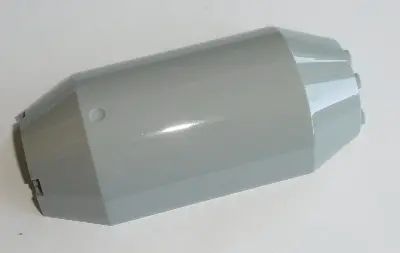 Light Bluish Gray Cylinder Half 3 x 6 x 10 with 1 x 2 Cutout