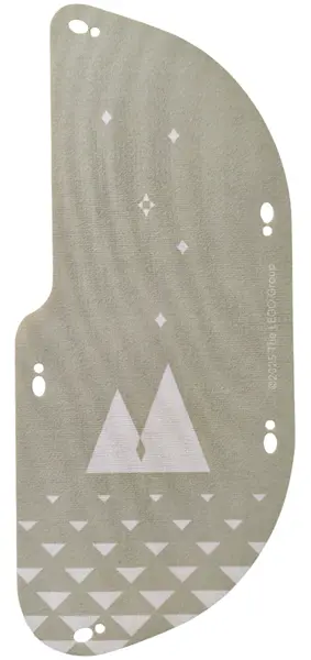 Tan Cloth Sail 10 x 23 with Diamonds, Mountains and Triangles on Dark Tan Background Pattern