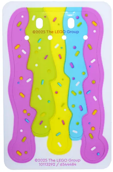 Waterfall with Dark Pink, Lime, Yellow and Medium Azure Sections and Sprinkles Pattern