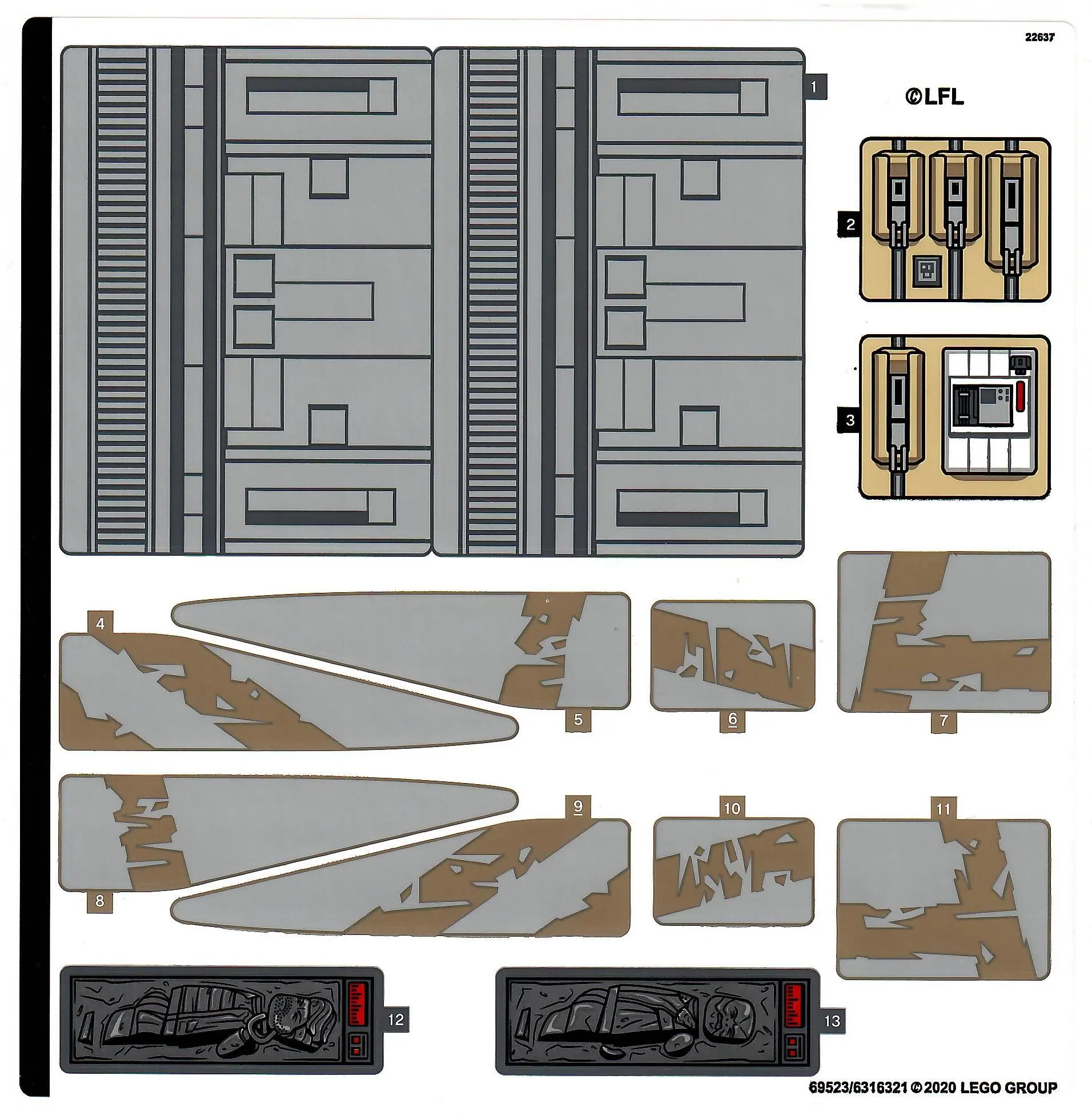 Sticker Sheet for Set 75292 - (69523/6316321)