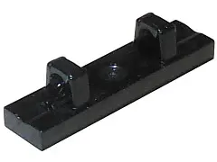 Black Hinge Tile 1 x 4 Locking Dual 1 Finger on Top