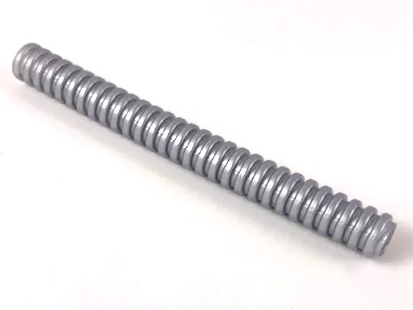 Flat Silver Hose, Ribbed 7mm D.  9L / 7.2cm