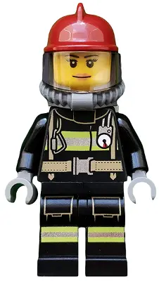 Fire - Reflective Stripes with Utility Belt, Dark Red Fire Helmet, Breathing Neck Gear with Air Tank