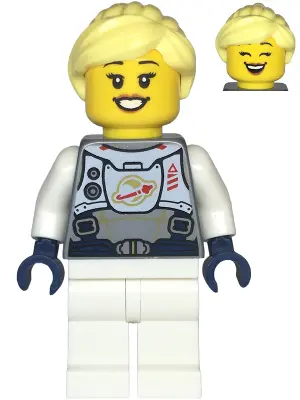 Astronaut - Female, Flat Silver Spacesuit with Harness and White Panel with Classic Space Logo, Brig