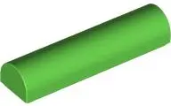 Green Slope, Curved 1 x 4 x 2/3 Double