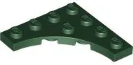 Green Plate, Modified 4 x 4 with 3 x 3 Curved Cutout
