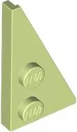 Green Wedge, Plate 4 x 2 Right, Pointed