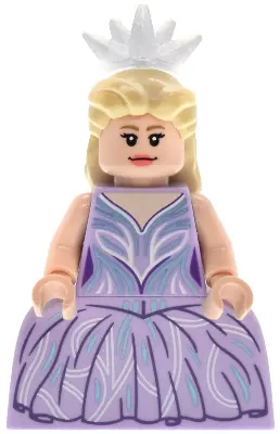 - Minifigure, Lavender Dress, Wide Skirt