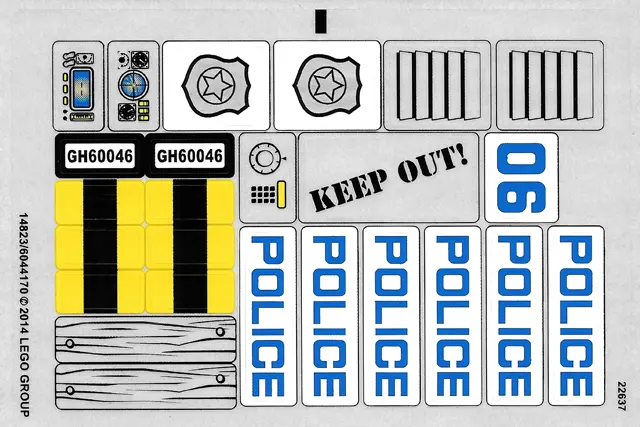 Sticker Sheet for Set 60046 - (14823/6044170)
