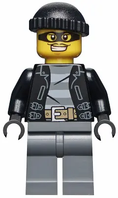 Police - City Bandit Male, Black Knit Cap, Mask
