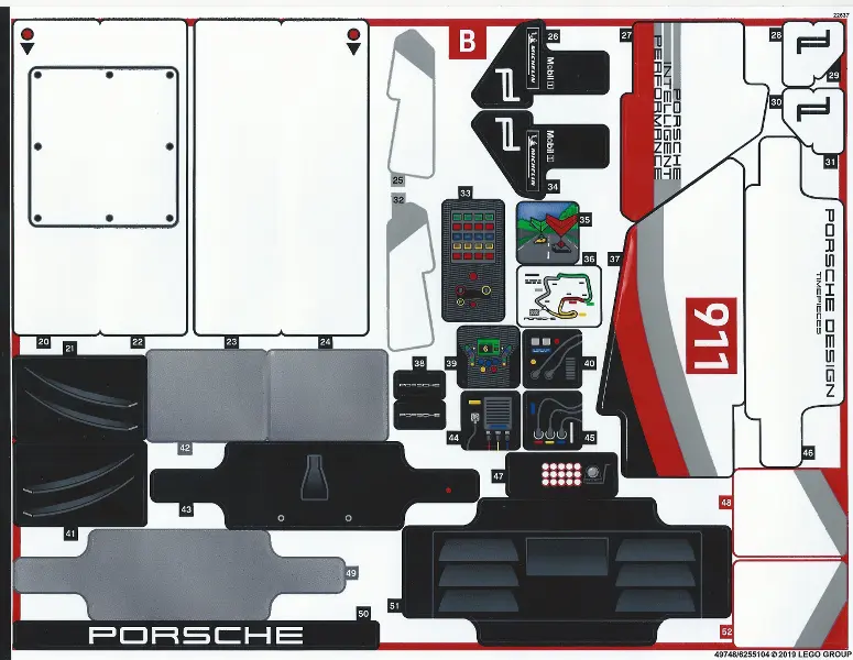 Sticker Sheet for Set 42096, Sheet 2 - (49748/6255104)
