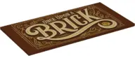 Reddish Brown Tile 8 x 16 with Bottom Tubes, Textured Surface with 'ONCE UPON A BRICK' Pattern