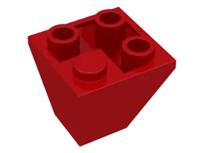Red Slope, Inverted 45 2 x 2 Double Convex
