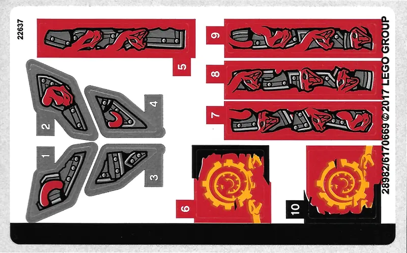 Sticker Sheet for Set 70624 - (28982/6170669)