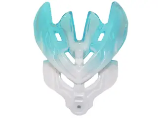 White Bionicle Mask Protector with Marbled Trans-Light Blue Pattern (Protector Mask of Ice)