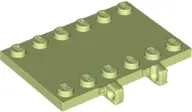 Yellowish Green Hinge Plate 4 x 6 Locking Dual 1 Finger on Side