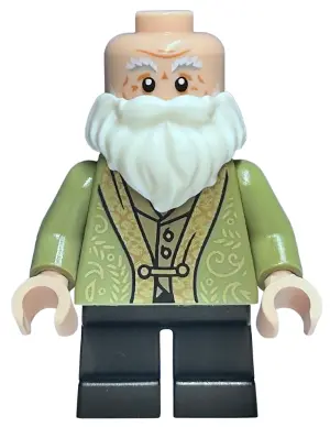 Professor Filius Flitwick - Olive Green Suit, Black Short Legs