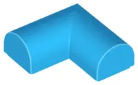 Dark Azure Slope, Curved 2 x 2 x 2/3 Double Corner