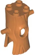 Medium Nougat Minifigure, Headgear Head Cover, Costume Tree Trunk