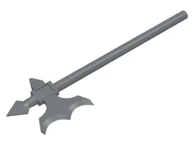 Dark Bluish Gray Minifigure, Weapon Axe, Halberd Elaborate
