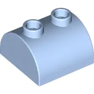 Bright Light Blue Slope, Curved 2 x 2 Double with 2 Hollow Studs