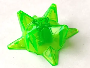 Trans-Bright Green Hero Factory Weapon, Spiked Ball Half with Axle Hole