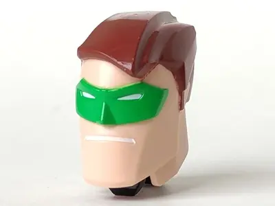Light Nougat Large Figure Head Modified Super Heroes Green Lantern Pattern