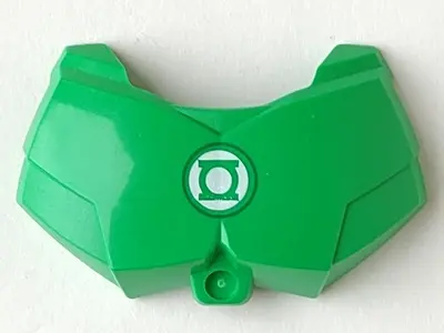 Bright Green Large Figure Chest Armor Small with Green Lantern Logo Pattern
