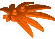 Orange Plant Leaves 6 x 5 Swordleaf with Open O Clip Thick