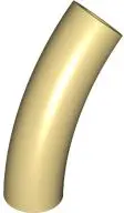 Brick, Round Tube 1 x 1 d. 45 degrees Elbow Macaroni Half - Axle Hole