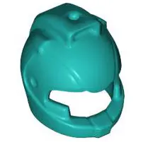 Dark Turquoise Minifigure, Headgear Helmet Space with Air Intakes and Hole on Top