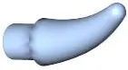 Bright Light Blue Barb / Claw / Horn / Tooth - Small