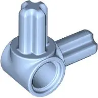 Bright Light Blue Technic, Axle and Pin Connector Hub with 2 Perpendicular Axles