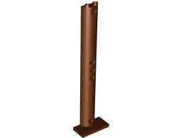 Reddish Brown Support 2 x 4 x 13 Semicircle with 5 Pin Holes