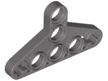 Dark Bluish Gray Technic, Liftarm, Modified Triangle Thin 3 x 5 with Full Supports