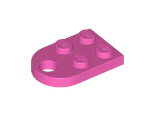 Dark Pink Plate, Modified 2 x 3 with Hole