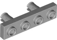 Light Bluish Gray Plate, Modified 1 x 4 with Pins on Bottom