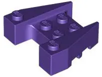 Dark Purple Wedge 3 1/2 x 4 with Stud Notches
