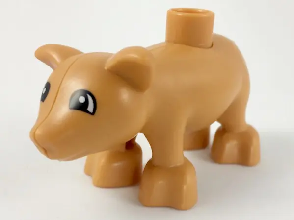 Nougat Duplo Pig Adult, Eyes Semicircular Pattern