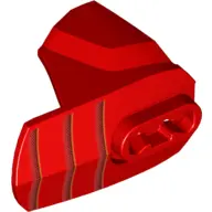 Red Hero Factory Armor with Ball Joint Socket - Size 4 with Three Stripes Pattern