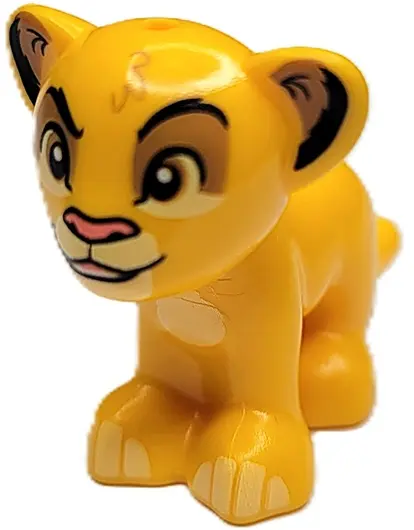 Bright Light Orange Cat, Friends Style, Large, Baby Cub (Lion) with Medium Nougat Eyes and Ears, Cor